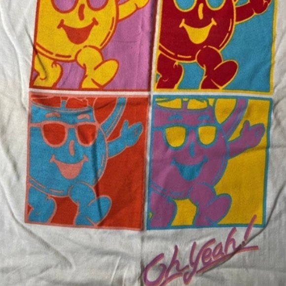 *RARE* Vintage Off-White Kool-Aid T-Shirt Youth Size XL 100% Cotton - Picture 2 of 8